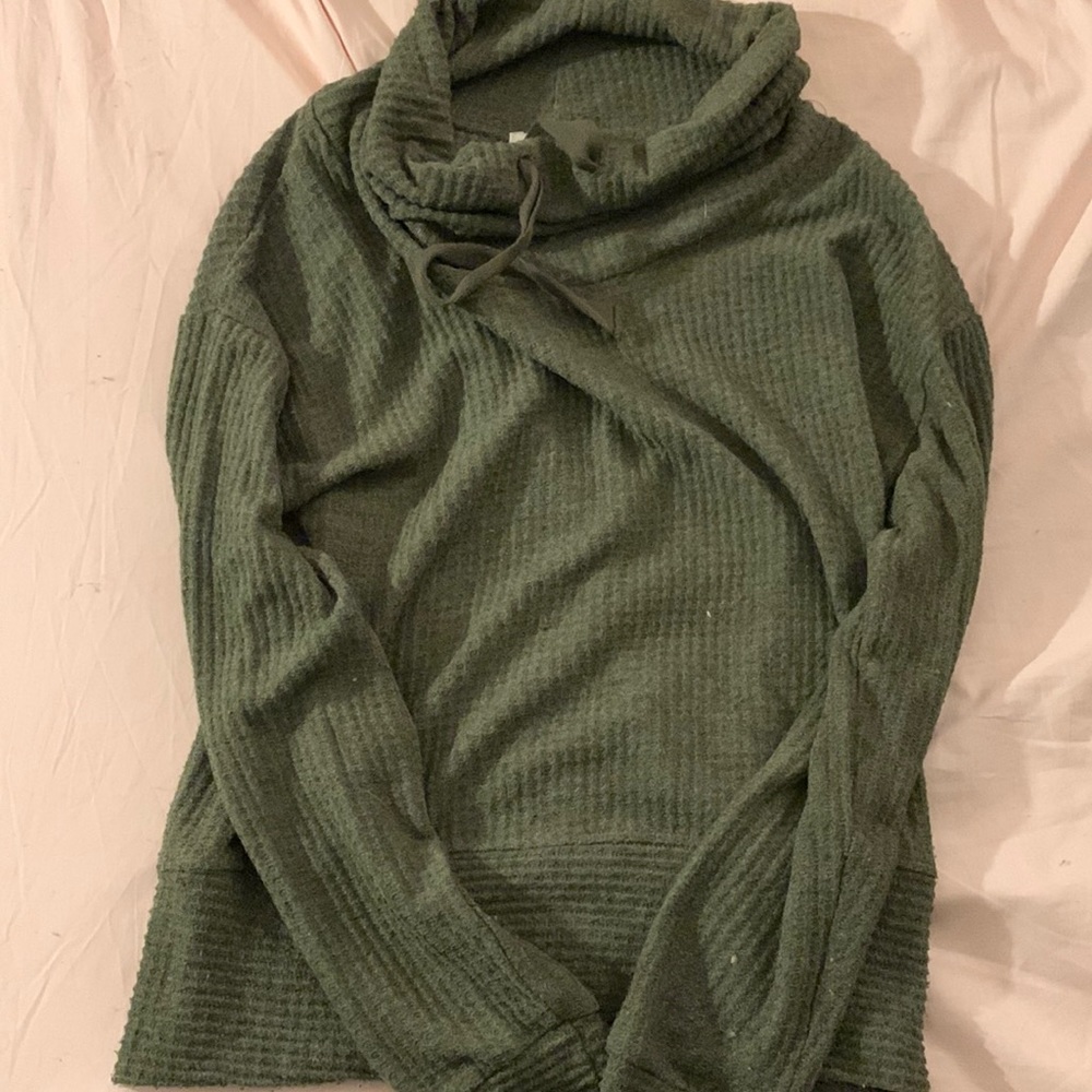 Green knit sweater